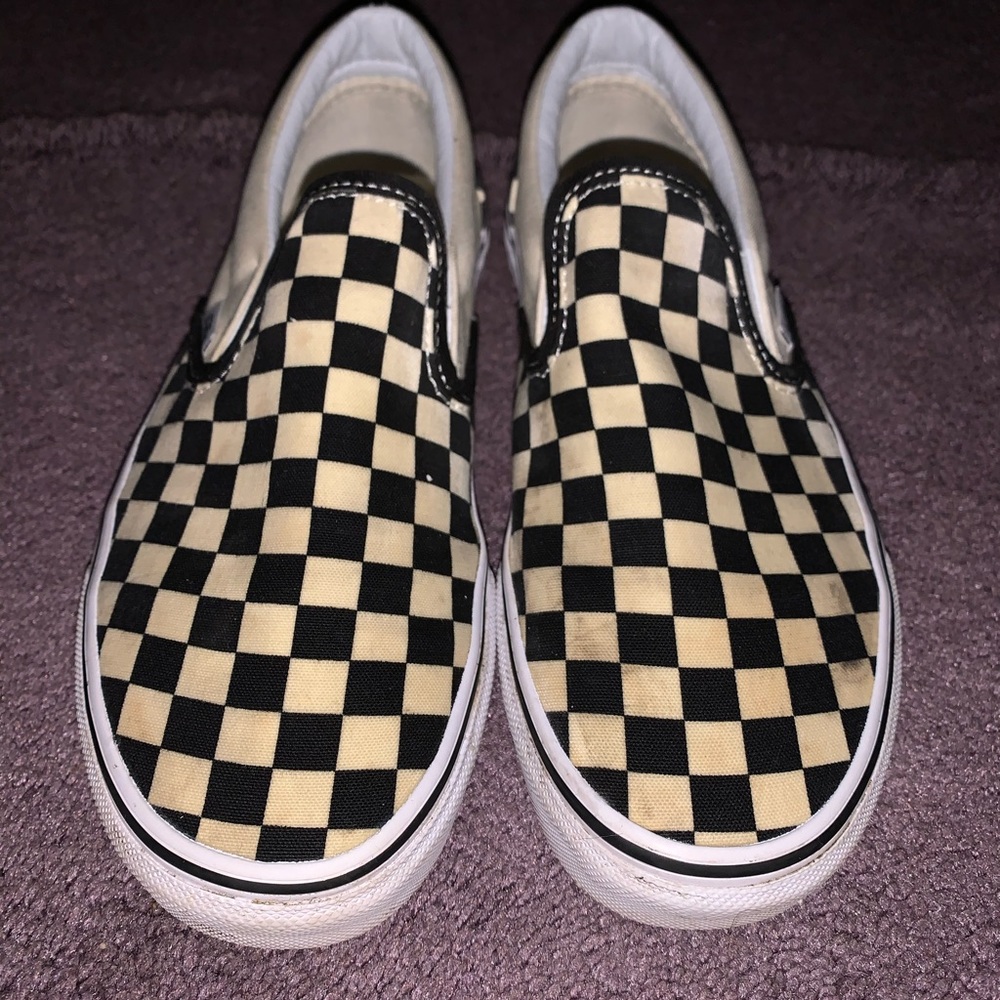 Black & White Checkered Vans - size 8.5 Woman’s